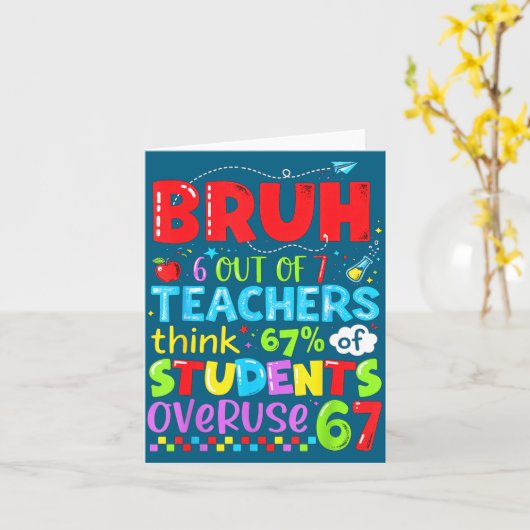 Carte 6 Out Of 7 Teachers Think 67% Of Students Overuse  (Fleur jaune)