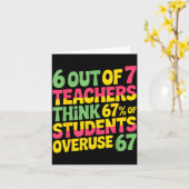 Carte 6 Out Of 7 Teachers Think 67% Of Students Overuse  (Fleur jaune)
