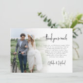 Carte 6 Photo Newlyweed Script Boho Mariage Merci (Debout devant)