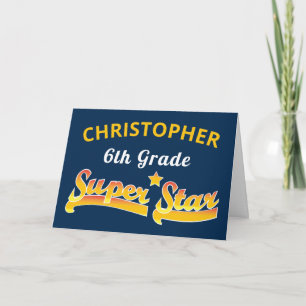 Carte 6e année Super Star School Graduation