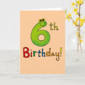 Carte 6e anniversaire ! (Fleur jaune)