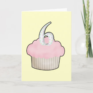 Carte 6e anniversaire Cupcake