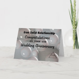 Carte 6e anniversaire de mariage
