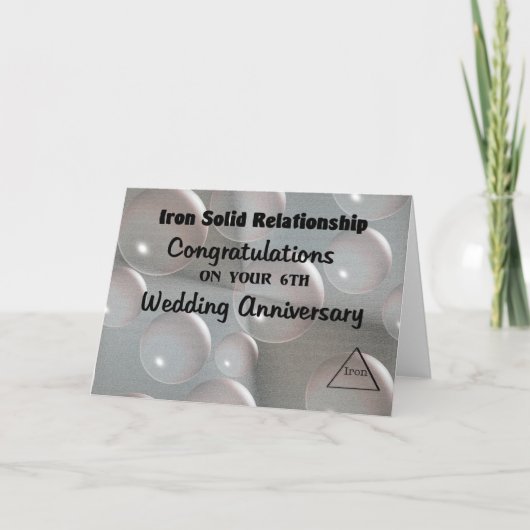 Carte 6e anniversaire de mariage (Devant)