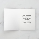 Carte 6e anniversaire Dinosaur et Ballons (Intérieur)