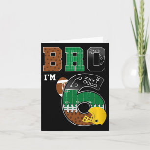Carte 6e anniversaire Garçon Bro J'ai 6 ans Garçons Enfa
