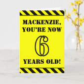 Carte 6e anniversaire : Jeu de style de crayon, Nom pers (Fleur jaune)