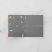 Carte 6e anniversaire Mariage, ongles et bonbons, (Intérieur)