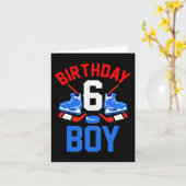 Carte 6e anniversaire pour filles garçons 6 ans de hocke (Fleur jaune)