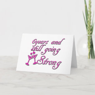 Carte 6ème anniversaire de mariage