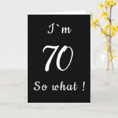 Carte 70 Alors quel drôle noir et blanc 70e anniversaire (Fleur jaune)