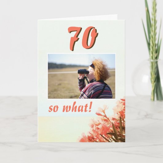 Carte 70 alors quelle Oleander Floral 70e Anniversaire P (Devant)