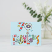 Carte 70 and Fabulous Happy 70th Birthday (Debout devant)