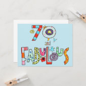 Carte 70 and Fabulous Happy 70th Birthday (Devant/Arrière en situation)