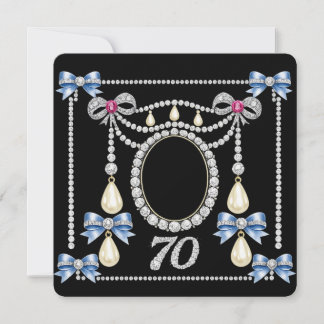 Carte 70 ans à personnaliser avec des bijoux diama