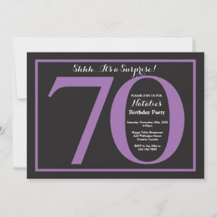 Carte 70 ans Anniversaire Surprise Tableau Noir et