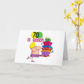 Carte 70 est Bon Anniversaire Tshirts et cadeaux (Fleur jaune)
