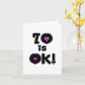 Carte 70 est OK Anniversaire (Fleur jaune)