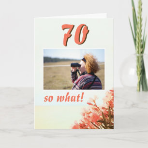 Carte 70 et Alors Oleander Floral 70e Anniversaire Photo
