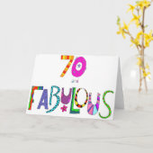 Carte 70 et fabuleux 70e anniversaire (Fleur jaune)