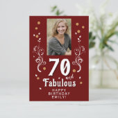 Carte 70 et fabuleux Foliage Rouge 70e anniversaire Phot (Debout devant)