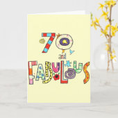 Carte 70 et fabuleux - Joyeux 70e anniversaire (Fleur jaune)