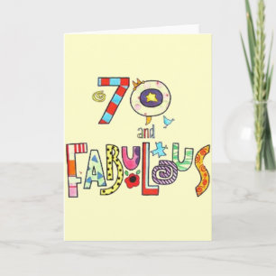 Carte 70 et fabuleux - Joyeux 70e anniversaire
