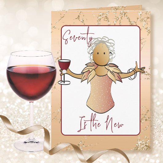 Carte 70 Fabuleux Élégant Cartoon Ethnique Anniversaire