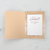 Carte 70 Fabuleux Élégant Dessin Rouge Vin Anniversaire (Intérieur)