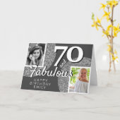 Carte 70 & Fabulous Silver Parties scintillant 2 Photo 7 (Fleur jaune)