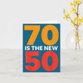 Carte 70 Is The New 50 Funny 70th Birthday Seventy Years (Fleur jaune)