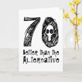 Carte 70 Meilleure que l'alternative 70e anniversaire dr (Fleur jaune)