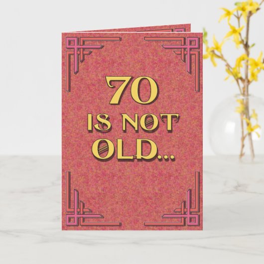 Carte 70 n'est pas vieux (Fleur jaune)