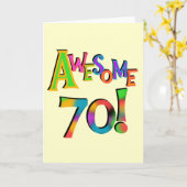 Carte 70 superbes T-shirts et cadeaux d'anniversaire (Fleur jaune)