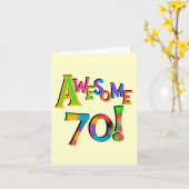 Carte 70 superbes T-shirts et cadeaux d'anniversaire (Fleur jaune)