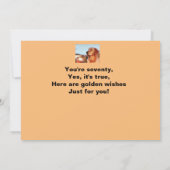 Carte 70e année d'or Anniversaire Golden Retriever Card (Dos)