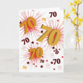 Carte 70e anniversaire (Fleur jaune)