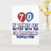 Carte 70e anniversaire (Fleur jaune)