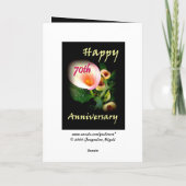 Carte 70e anniversaire avec callas (Dos)