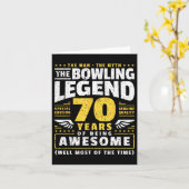 Carte 70e anniversaire Bowling 70 ans Old Bowler (Fleur jaune)
