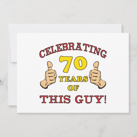 Carte 70e anniversaire Cadeau pour lui (Devant)