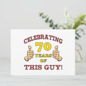 Carte 70e anniversaire Cadeau pour lui (Debout devant)