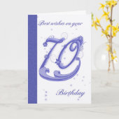 Carte 70e Anniversaire Carte, meilleurs voeux (Fleur jaune)