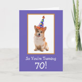 Carte 70e anniversaire Corgi (Devant)