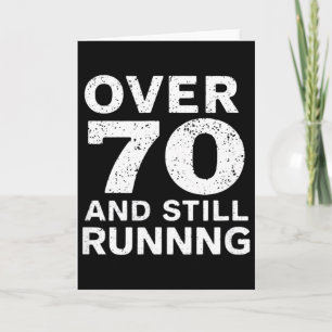 Carte 70e anniversaire Coureurs plus âgés Dans la descen