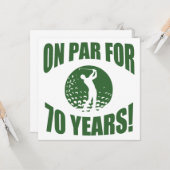 Carte 70e anniversaire de Golfer (Devant/Arrière en situation)