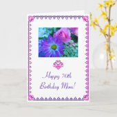 Carte 70e anniversaire de maman (Fleur jaune)