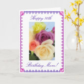 Carte 70e anniversaire de maman (Fleur jaune)