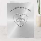 Carte 70e anniversaire de Mariage Platinum personnalisé (Dos)