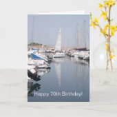 Carte 70e anniversaire de Sailing Boats (Fleur jaune)